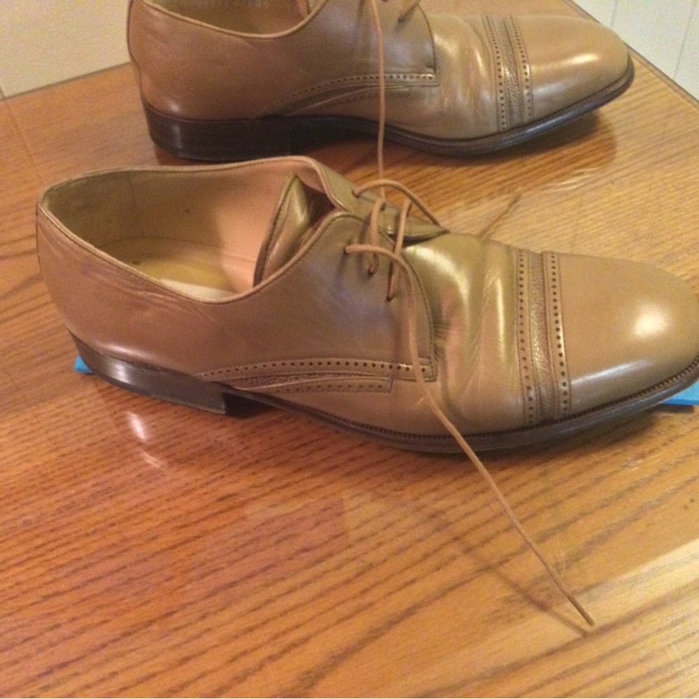 Moreschi Light Brown Oxfords - Picture 2 of 8